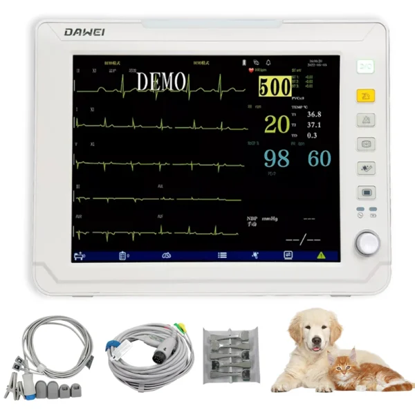 Portable Veterinary Monitor 6 Parameter, 12.1" LCD
