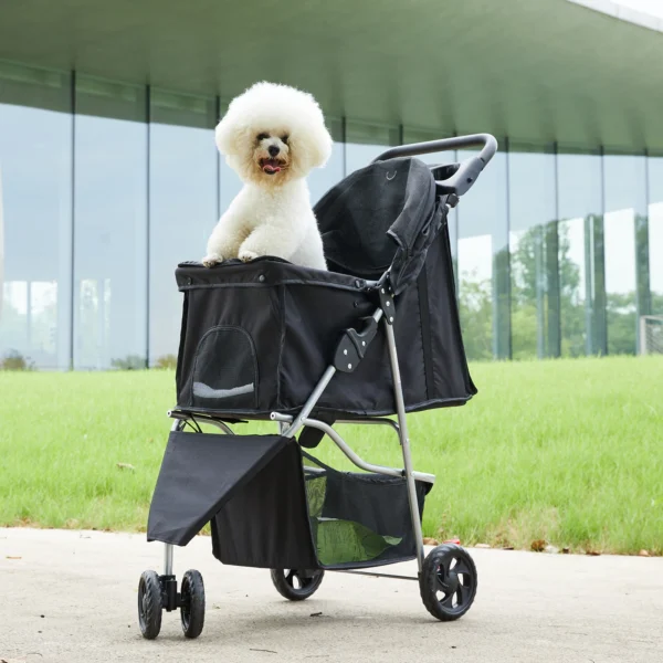 JHK 3 Wheels Foldable Pet Stroller for Small Dogs and Cats